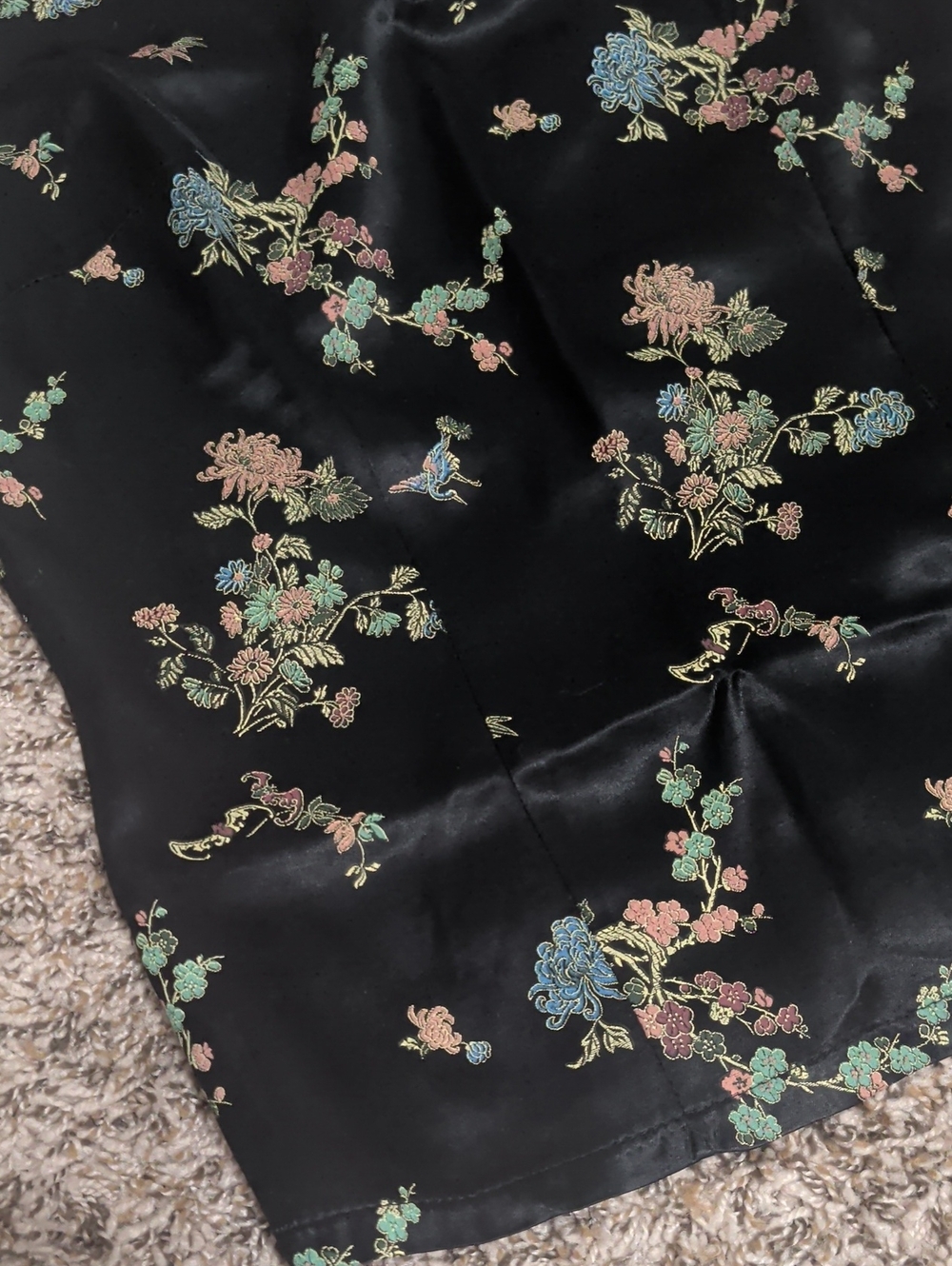 Timing Finesse vintage black floral two piece sleeveless top and mini skirt set - Picture 8 of 16